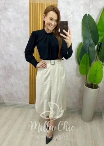 Milla Chic - Saia Clássica Linen Chic
