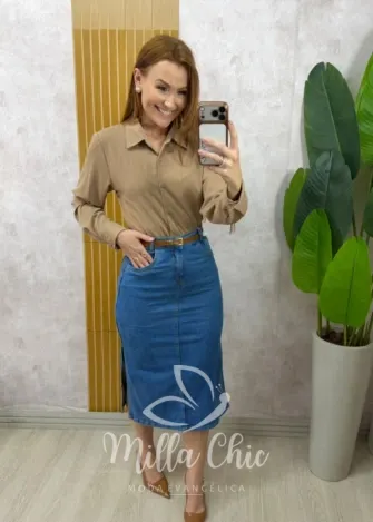 Milla Chic - Saia Jeans Camille
