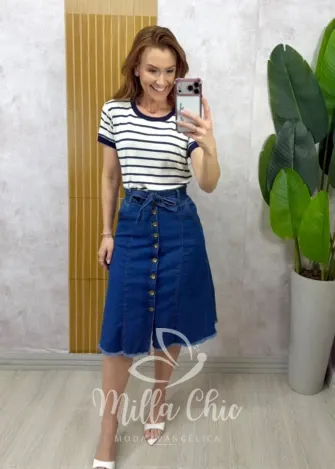 Milla Chic - Saia Jeans Laura