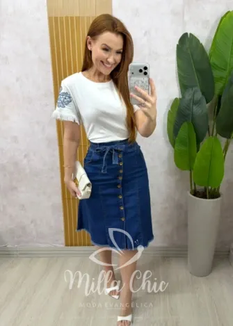 Milla Chic - Saia Jeans Laura