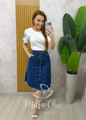 Milla Chic - Saia Jeans Laura