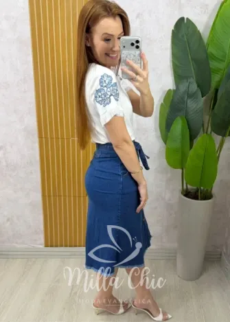 Milla Chic - Saia Jeans Laura