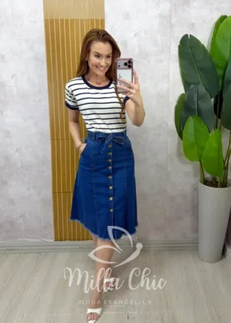 Milla Chic – Saia Jeans Laura Milla Chic - Saia Jeans Laura