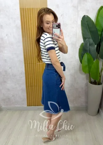 Milla Chic - Saia Jeans Laura