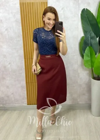 Milla Chic - Saia Lourdes Clássica Midi