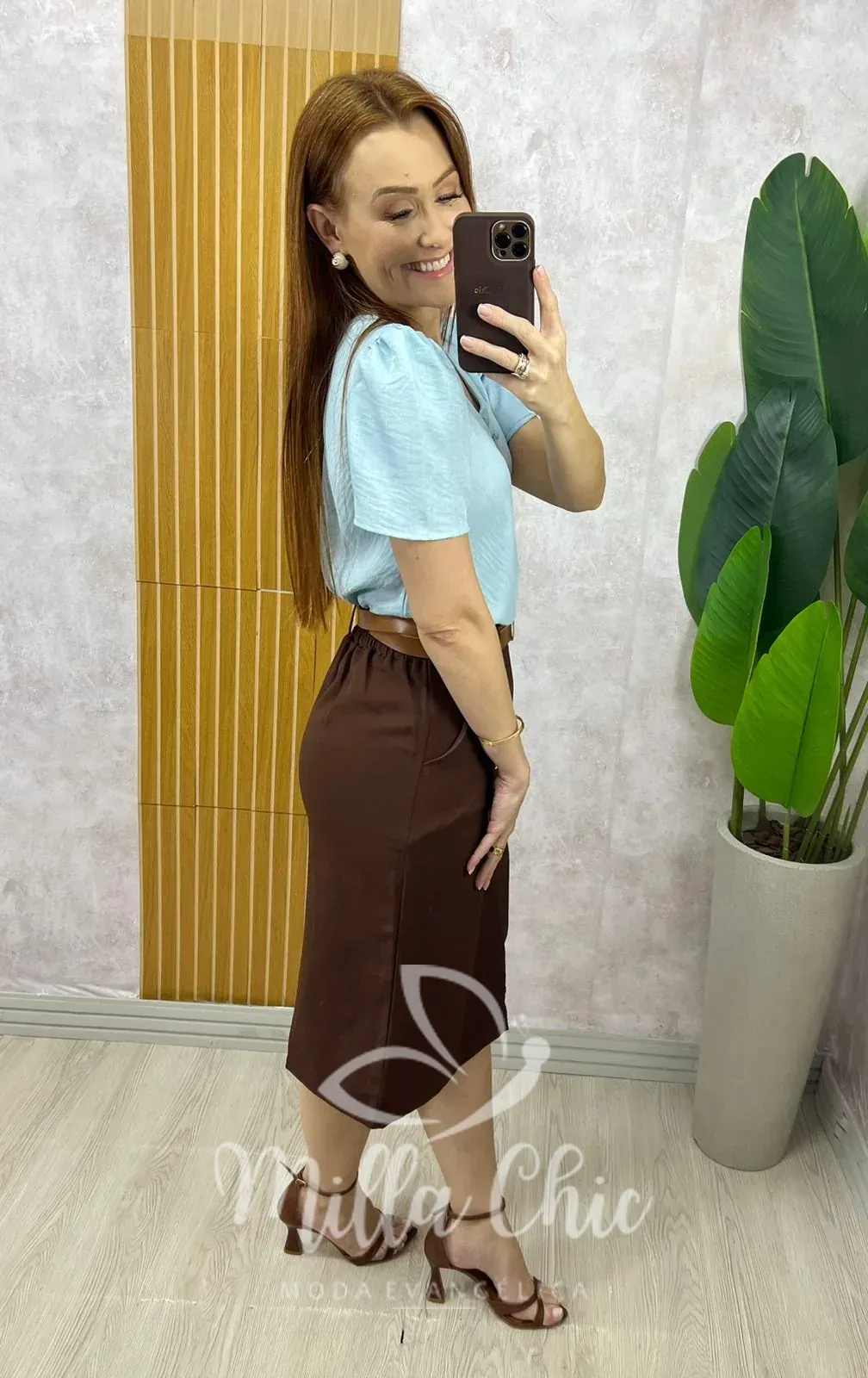 Milla Chic – Saia Nice em sarja – Areia (cópia) Milla Chic - Saia Nice em sarja - Areia (cópia)