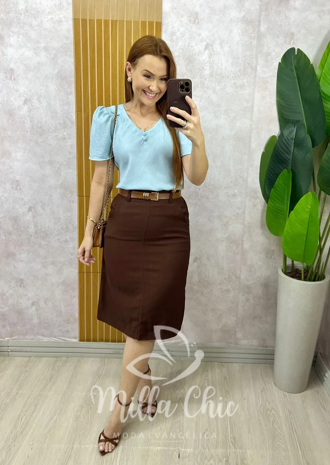 Milla Chic – Saia Nice em sarja – Areia (cópia) Milla Chic - Saia Nice em sarja - Areia (cópia)