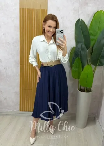 Milla Chic - Saia Plissada Augusta Estampada (cópia)
