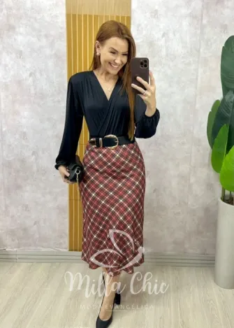 Milla Chic - Saia Valéria - Marrom (cópia)