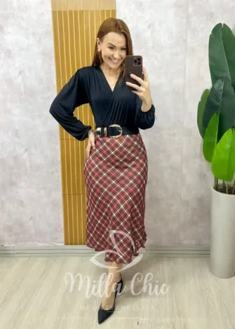 Milla Chic - Saia Valéria - Marrom (cópia)