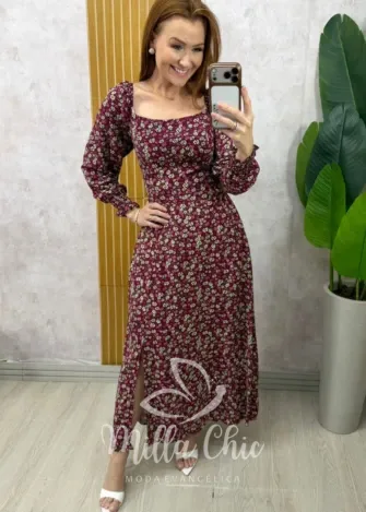 Milla Chic - Vestido Alicia - Burgundy