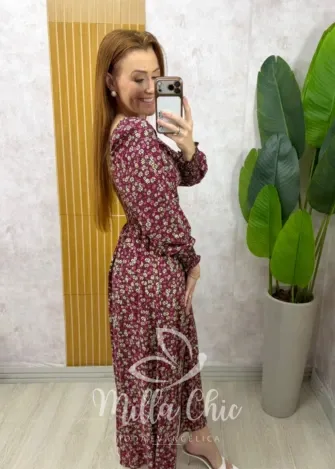 Milla Chic - Vestido Alicia - Burgundy