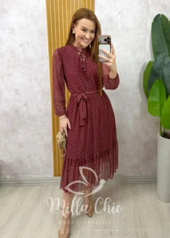 Milla Chic - Vestido Alicia - Burgundy (cópia)