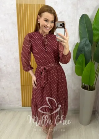 Milla Chic - Vestido Alicia - Burgundy (cópia)