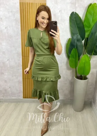 Milla Chic - Vestido Blusê Agatha - Pistache