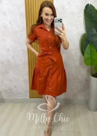 Milla Chic - Vestido Chemise Paris em tricoline - Preto (cópia)