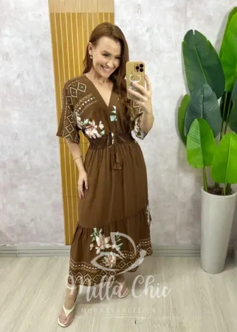 Milla Chic – Vestido Chiara Longo – Azul (cópia) Milla Chic - Vestido Chiara Longo - Azul (cópia)
