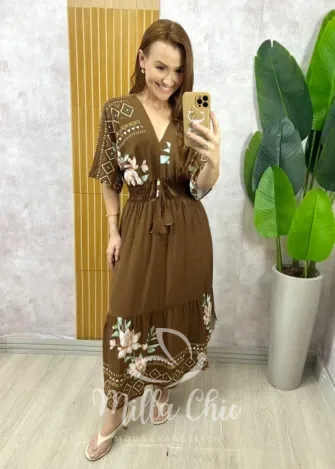 Milla Chic - Vestido Chiara - Marrom