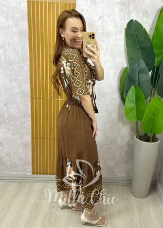 Milla Chic - Vestido Chiara - Marrom