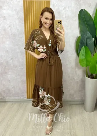 Milla Chic - Vestido Chiara - Marrom