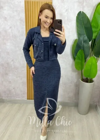 Milla Chic - Vestido Dual Chic Melange - Marrom (cópia)