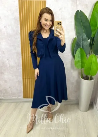 Milla Chic - Vestido Ester - Azul Marinho
