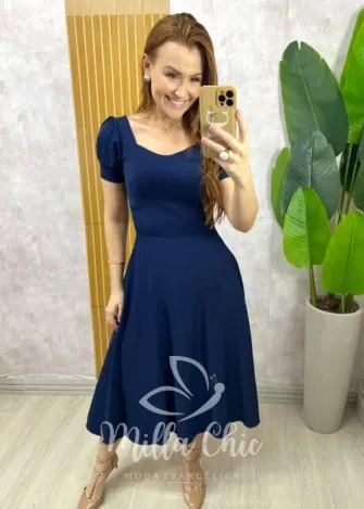 Milla Chic - Vestido Ester - Azul Marinho