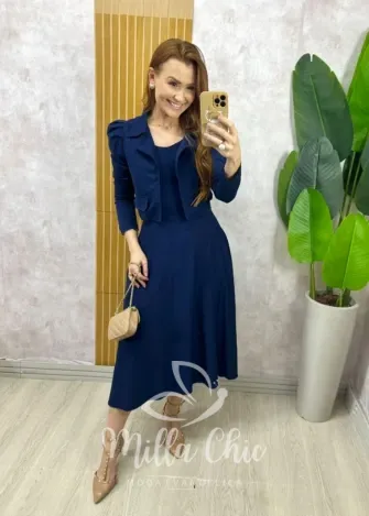Milla Chic - Vestido Ester - Azul Marinho