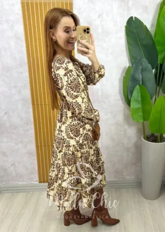Milla Chic - Vestido Eugênia - Marrom