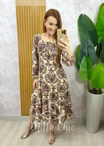 Milla Chic - Vestido Eugênia - Marsala