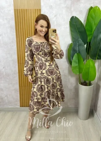 Milla Chic - Vestido Eugênia - Marsala