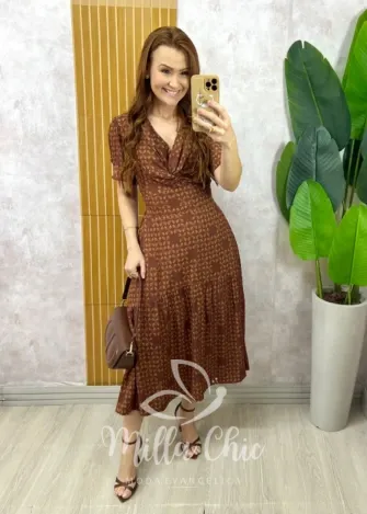 Milla Chic - Vestido Gioconda - Marrom