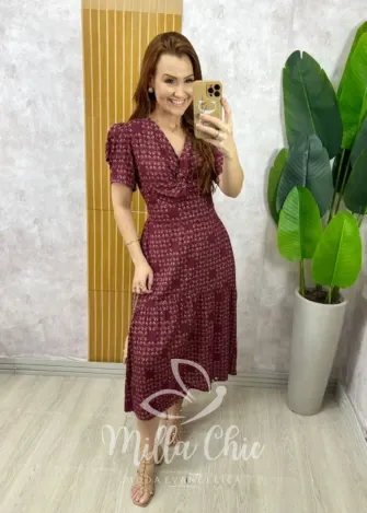 Milla Chic - Vestido Gioconda - Marrom (cópia)