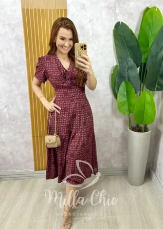 Milla Chic - Vestido Gioconda - Marrom (cópia)