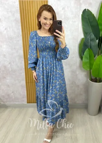 Milla Chic - Vestido Livia Romance - Azul
