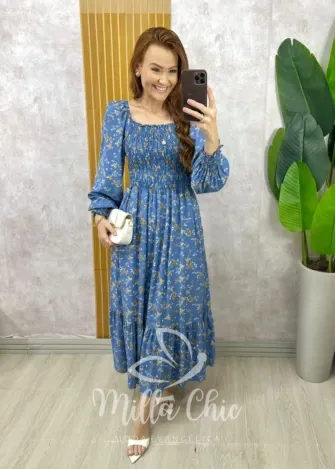 Milla Chic - Vestido Livia Romance - Azul