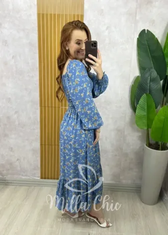 Milla Chic - Vestido Livia Romance - Azul
