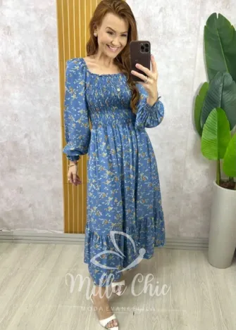 Milla Chic - Vestido Livia Romance - Azul