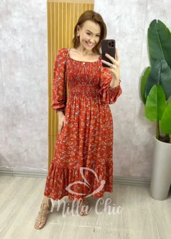 Milla Chic - Vestido Livia Romance - Vermelho