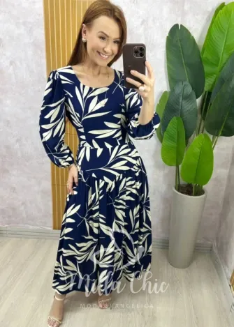 Milla Chic - Vestido Lorena - Azul Marinho