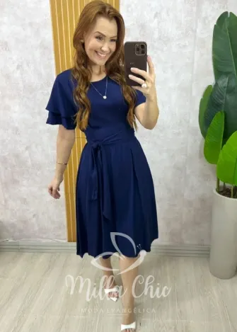 Milla Chic - Vestido Rouge - Azul Marinho