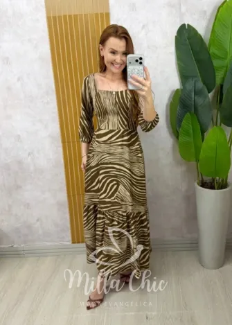 Milla Chic - Vestido Zaia em Viscosarja - Preto (cópia)