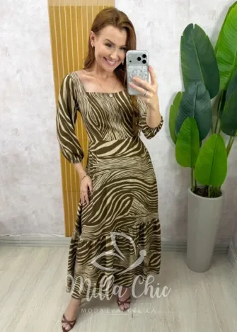 Milla Chic - Vestido Zaia em Viscosarja - Preto (cópia)