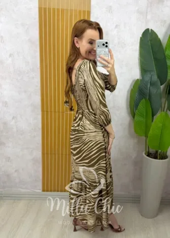 Milla Chic - Vestido Zaia em Viscosarja - Preto (cópia)