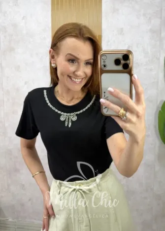 Milla Chic - Blusa Aniele - Preta