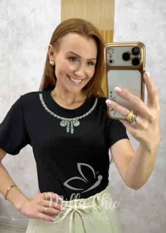 Milla Chic - Blusa Aniele - Preta