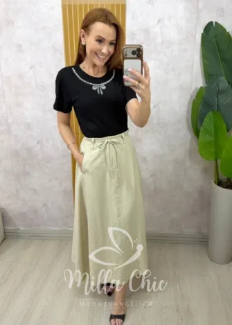 Milla Chic - Blusa Aniele - Preta