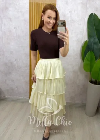 Milla Chic - Blusa Celine em Tricot modal - Azul (cópia)