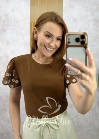 Milla Chic - Blusa Eloá malha - Azul (cópia)