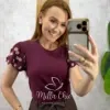Milla Chic – Blusa Eloá malha – Bordô Milla Chic - Blusa Eloá malha - Bordô